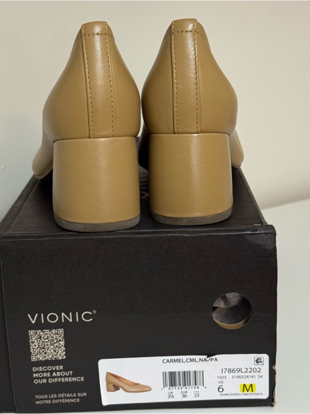 Vionic Womens Size 6 Carmel Pumps 2in Heel Comfort Shoes Slip On leather - Picture 3 of 6